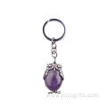 Charms Gemstone Alloy Car Keychain Owl Pendant